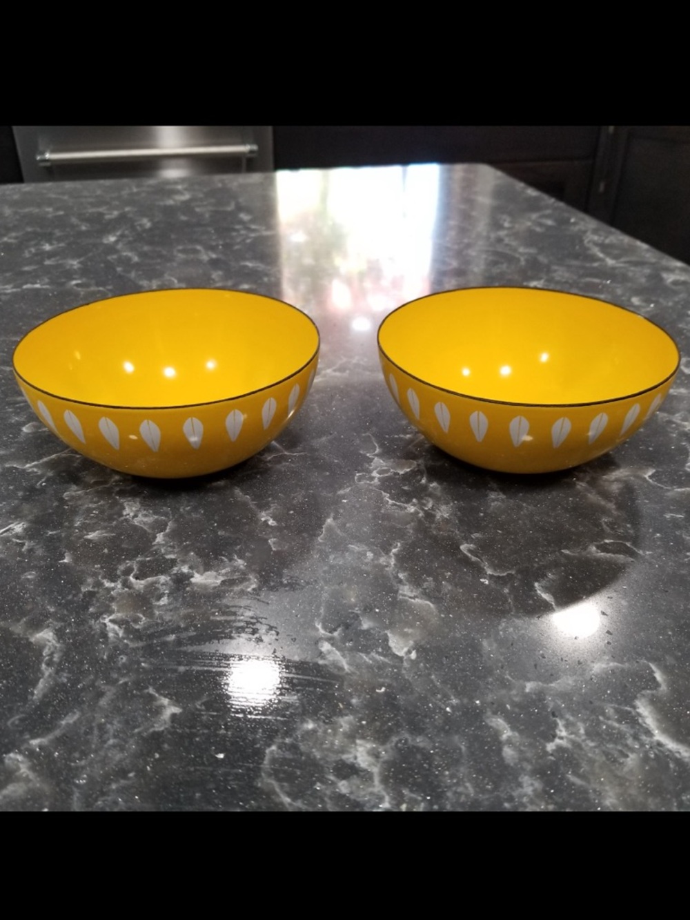 Catherineholm 5.5 inch Bowls Vintage Yellow Lotus Pattern